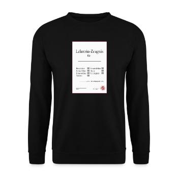 Teacher Testimonial Funny Farewell Gift - Unisex Sweatshirt - black - Front - Alina (178cm) & Michal (187cm)