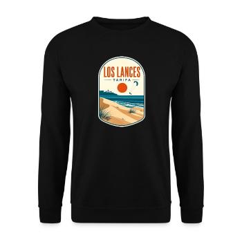 Los Lances Tarifa Kite Surfing Andalucia Coast - Unisex Sweatshirt - black - Front - Alina (178cm) & Michal (187cm)