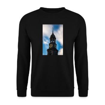 Hamburg: St. Michael's Church (Der Michel) - Unisex Sweatshirt - black - Front - Alina (178cm) & Michal (187cm)