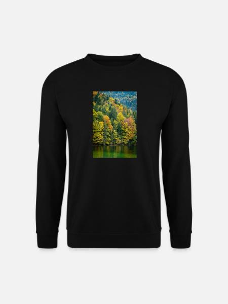 Herbstbäume am Eibsee in Bayern - Unisex Pullover - Schwarz