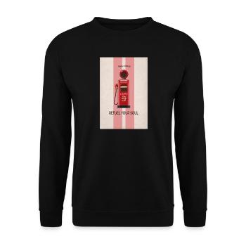 Refuel Your Soul - Premium Coffee Poster - Unisex Sweatshirt - black - Front - Alina (178cm) & Michal (187cm)