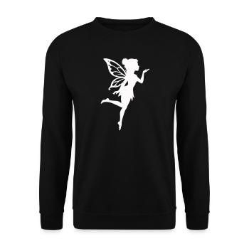 Feenflügel Silhouette - Unisex Pullover - Schwarz - Vorne - Alina (178cm) & Michal (187cm)