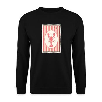 25 Cent Hummer – Maritime Briefmarke - Unisex Pullover - Schwarz - Vorne - Alina (178cm) & Michal (187cm)