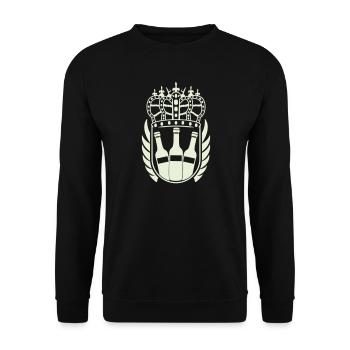 Königliches Bier Logo - Unisex Pullover - Schwarz - Vorne - Alina (178cm) & Michal (187cm)