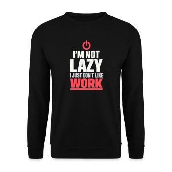 Kein fauler Arbeitshumor - Unisex Pullover - Schwarz - Vorne - Alina (178cm) & Michal (187cm)