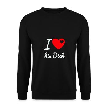 I love his Dick - Sweat-shirt Unisexe - noir - Devant - Alina (178cm) & Michal (187cm)