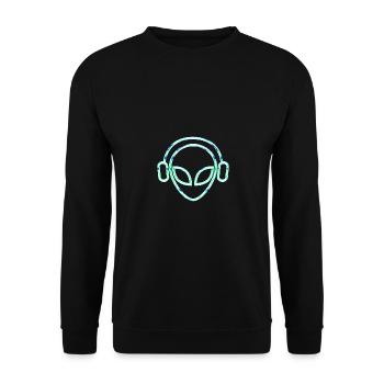 Alien Dj Music Headset Colorful - Unisex Sweatshirt - black - Front - Alina (178cm) & Michal (187cm)