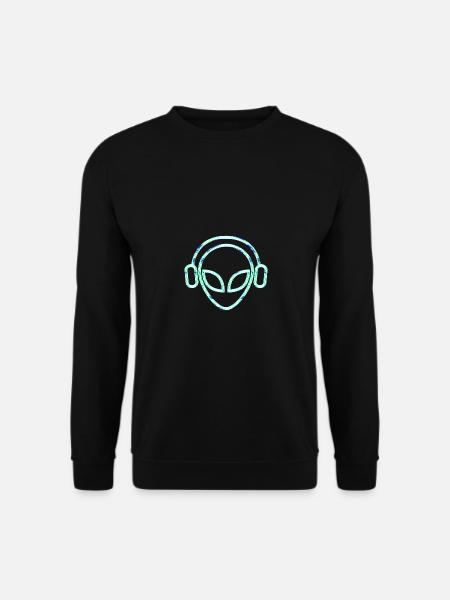 Alien Dj Music Headset Colorful - Unisex Pullover - Schwarz