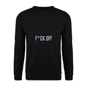 F*ck Off Fuck Off tik tok 3d red blue effect filte - Unisex Pullover - Schwarz - Vorne - Alina (178cm) & Michal (187cm)