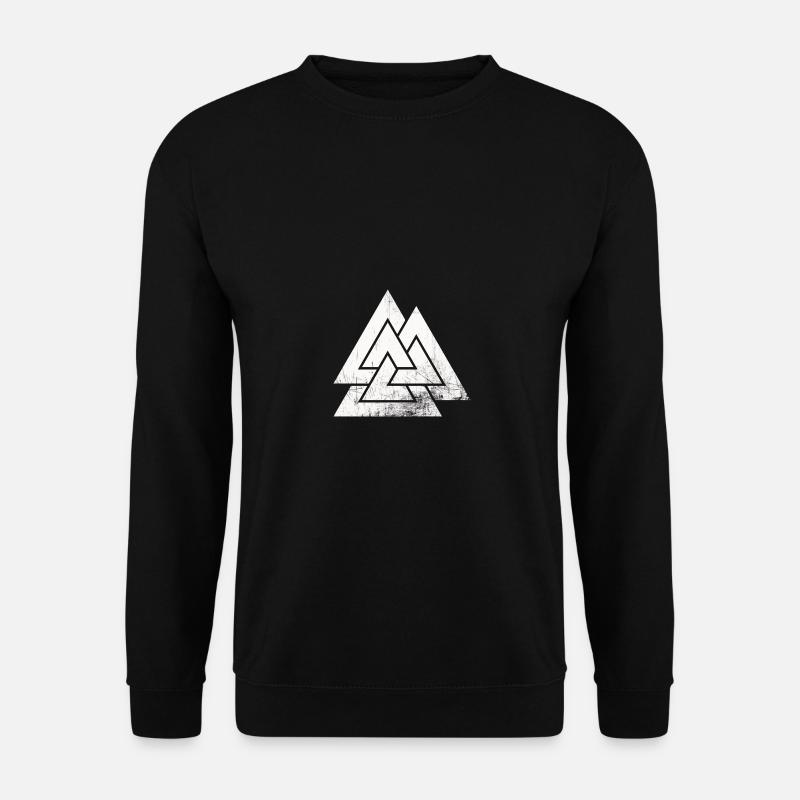 Walknut valknut wotan odin symbol Zeichen Dreieck - Unisex Pullover - Schwarz