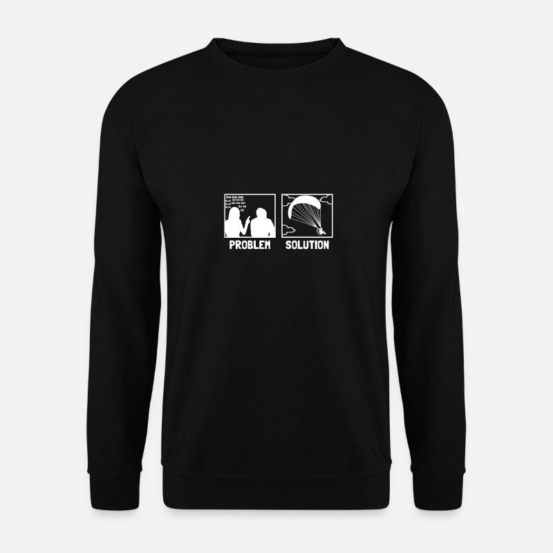 Paramotor fliying - Unisex Pullover - Schwarz