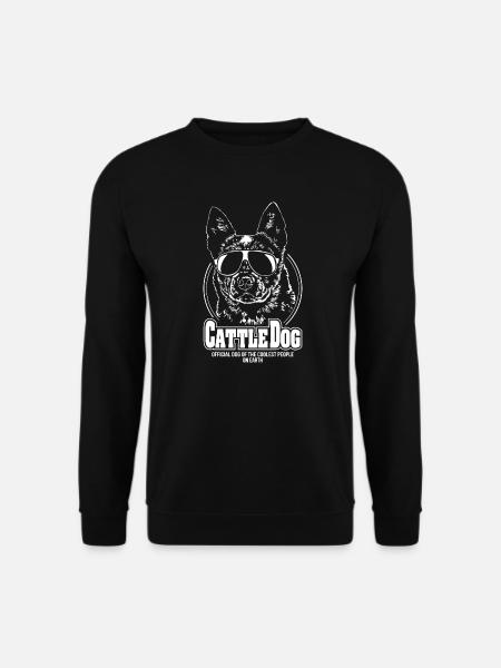 CATTLE DOG coolest people Hundespruch Hunde - Unisex Pullover - Schwarz
