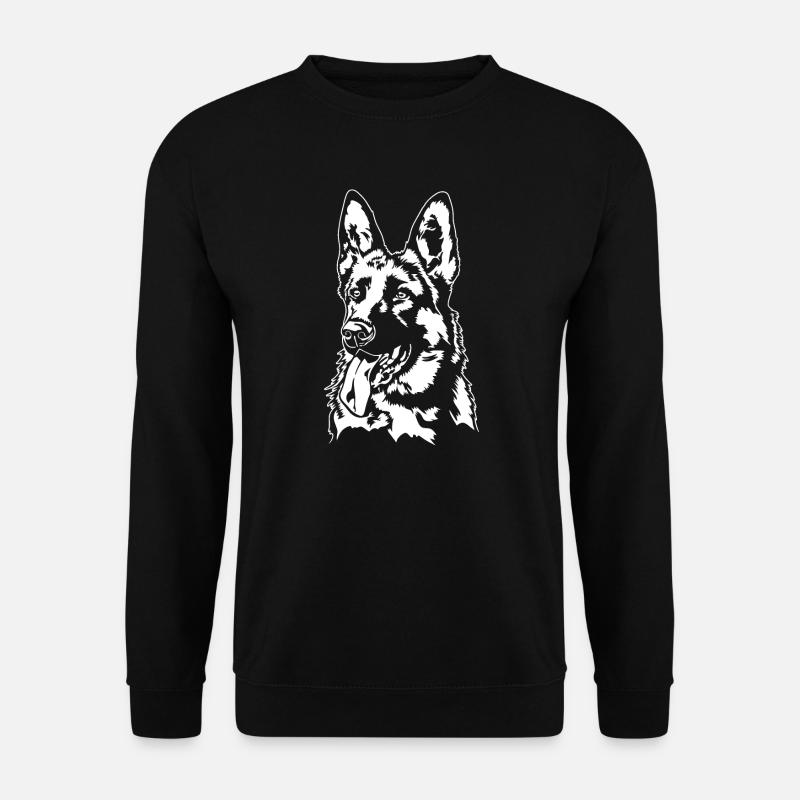 Deutscher Schäferhund Hunde Portrait Hund Wilsigns - Unisex Pullover - Schwarz