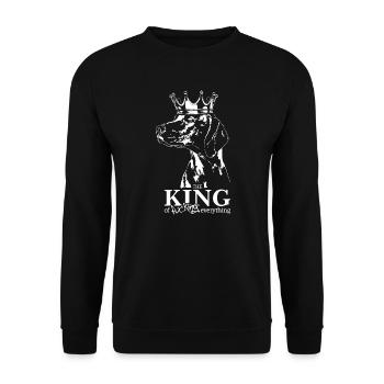 Magyar Vizsla King Dog Saying Dogs Wilsigns - Sweat-shirt Unisexe - noir - Devant - Alina (178cm) & Michal (187cm)