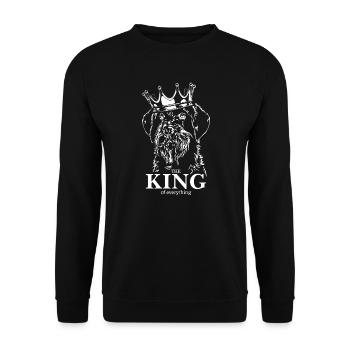 CESKY FOUSEK King Dog Saying Dogs Wilsigns - Unisex Sweatshirt - black - Front - Alina (178cm) & Michal (187cm)