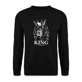 Gordon Setter King of everything Dog Wilsigns - Unisex Sweatshirt - black - Front - Alina (178cm) & Michal (187cm)