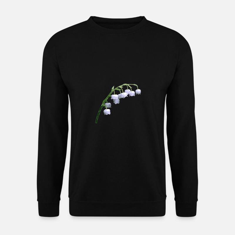 Maiglöckchen Blume Frühjahr Geschenk - Unisex Pullover - Schwarz