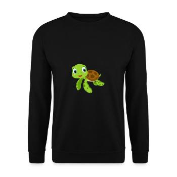 Baby water turtle - Unisex Sweatshirt - black - Front - Alina (178cm) & Michal (187cm)