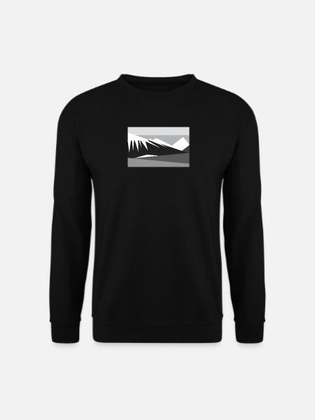 Geometic mountain silhouette - Unisex Sweatshirt - black