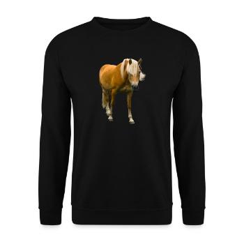 chevaux de course équitation cavalier - Sweat-shirt Unisexe - noir - Devant - Alina (178cm) & Michal (187cm)