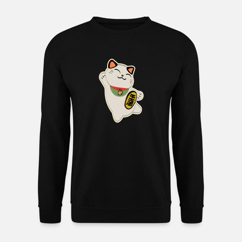 Maneki Neko (Lucky cat) - Unisex Sweatshirt - black