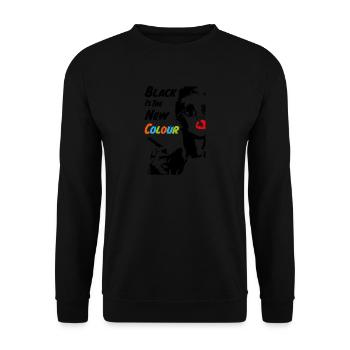 Le noir est la nouvelle couleur - Sweat-shirt Unisexe - noir - Devant - Alina (178cm) & Michal (187cm)