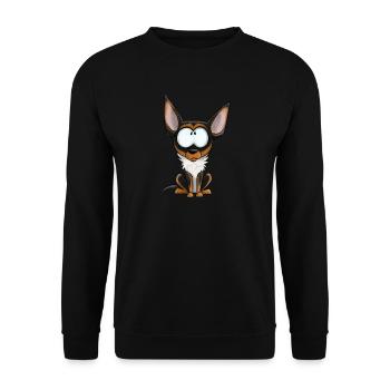 I'm Chihuahua - Black White Fire - Unisex Sweatshirt - black - Front - Alina (178cm) & Michal (187cm)