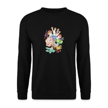 Wild Bunch / champignons - Sweat-shirt Unisexe - noir - Devant - Alina (178cm) & Michal (187cm)