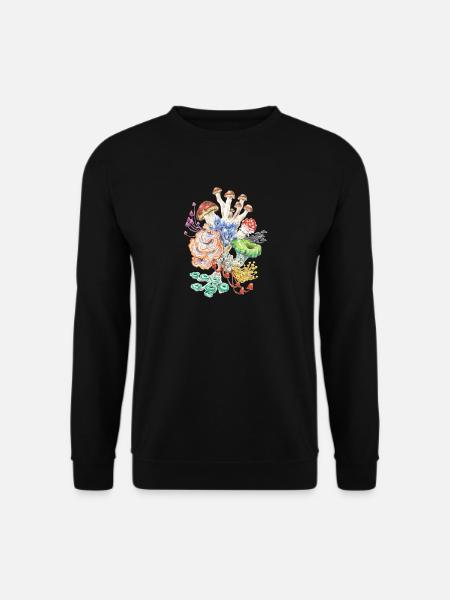 Wilder Haufen / Pilze - Unisex Pullover - Schwarz