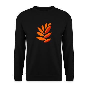 dessin de feuilles oranges - Sweat-shirt Unisexe - noir - Devant - Alina (178cm) & Michal (187cm)