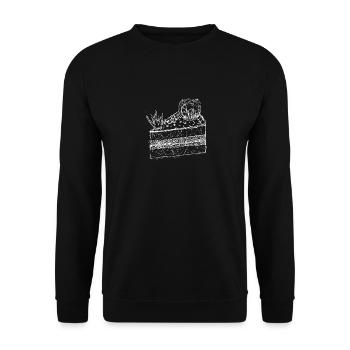 piece of cake - Unisex Sweatshirt - black - Front - Alina (178cm) & Michal (187cm)