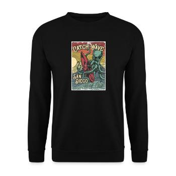 surfing - Unisex Sweatshirt - black - Front - Alina (178cm) & Michal (187cm)