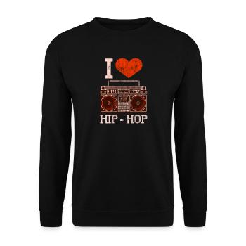 Hip Hop - Unisex Pullover - Schwarz - Vorne - Alina (178cm) & Michal (187cm)
