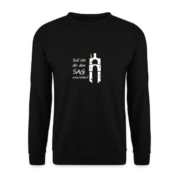Set Sag, fourche à suspension, VTT - Sweat-shirt Unisexe - noir - Devant - Alina (178cm) & Michal (187cm)