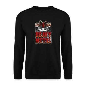Heavy Metal - Unisex Sweatshirt - black - Front - Alina (178cm) & Michal (187cm)