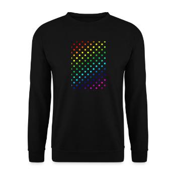 Colorful Dot Pattern Pattern - Unisex Sweatshirt - black - Front - Alina (178cm) & Michal (187cm)