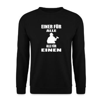 Feuerwehr - Unisex Pullover - Schwarz - Vorne - Alina (178cm) & Michal (187cm)
