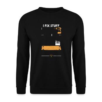 Je répare des trucs - Bricoleur - Sweat-shirt Unisexe - noir - Devant - Alina (178cm) & Michal (187cm)