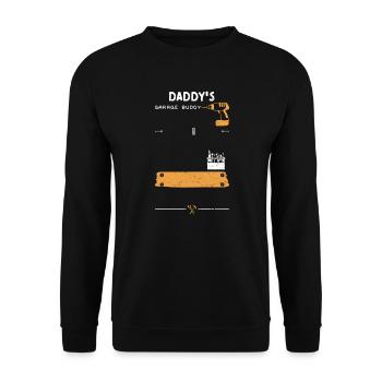 Daddy's Garage Buddy - Handyman - Unisex Sweatshirt - black - Front - Alina (178cm) & Michal (187cm)
