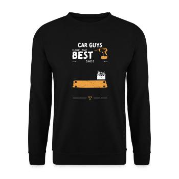 Car Guys Make The Best Dads - Unisex Sweatshirt - black - Front - Alina (178cm) & Michal (187cm)