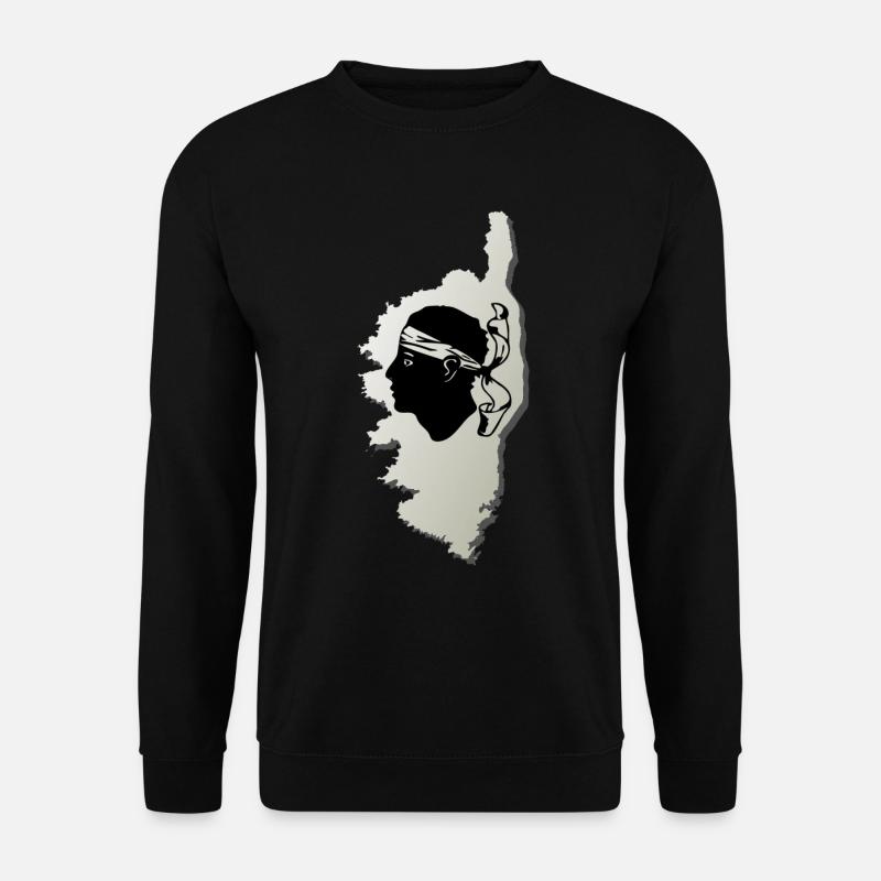 Korsika Landkarte die Insel Corsica Frankreich - Unisex Pullover - Schwarz