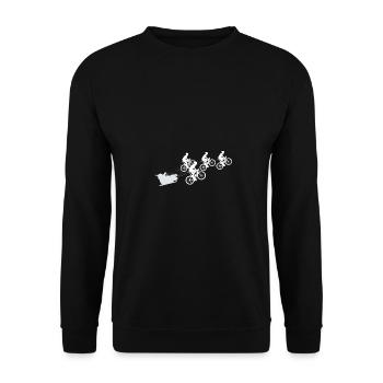 Père Noël avec des vélos - Sweat-shirt Unisexe - noir - Devant - Alina (178cm) & Michal (187cm)