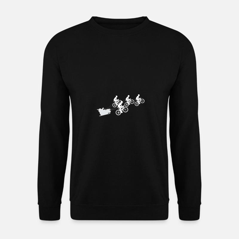 Santa Claus with bicycles - Unisex Sweatshirt - black