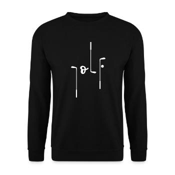 Golf Golfsport Golfclub Golfspieler - Unisex Pullover - Schwarz - Vorne - Alina (178cm) & Michal (187cm)