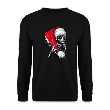 Bonnet de Noël GIANT SCHNAUZER Les chiens de Wilsign - Sweat-shirt Unisexe - noir - Devant - Alina (178cm) & Michal (187cm)