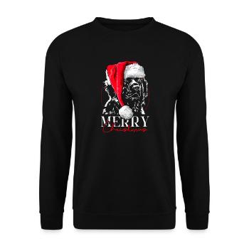 Santa LEONBERGER Merry Christmas Chiens Wilsigns - Sweat-shirt Unisexe - noir - Devant - Alina (178cm) & Michal (187cm)