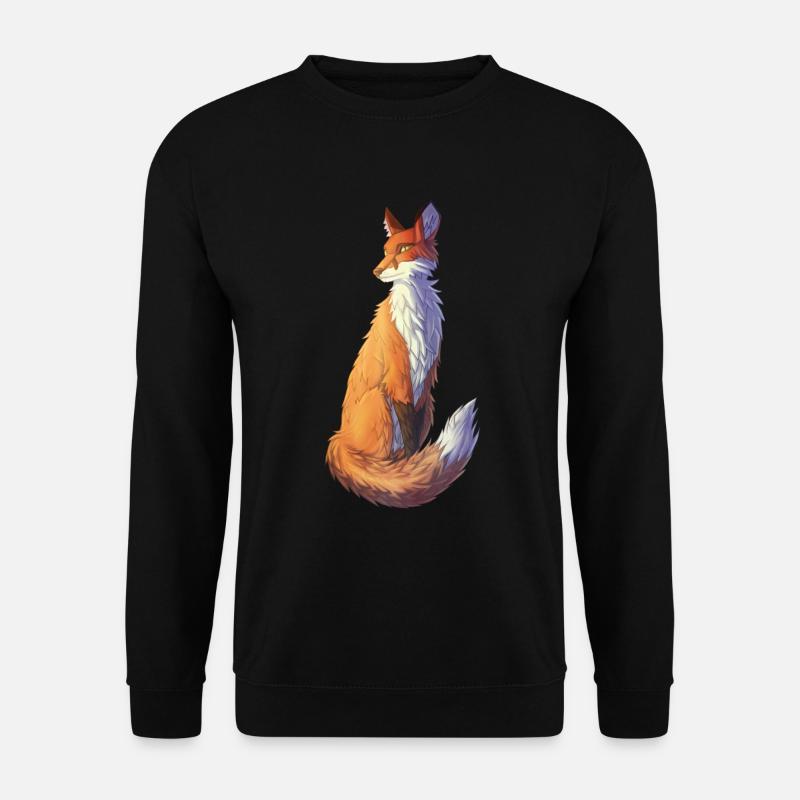 Fuchs im Comicstil - Unisex Pullover - Schwarz