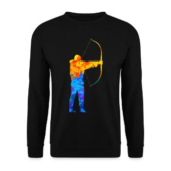 Archer Archer Tir à l’arc - Sweat-shirt Unisexe - noir - Devant - Alina (178cm) & Michal (187cm)