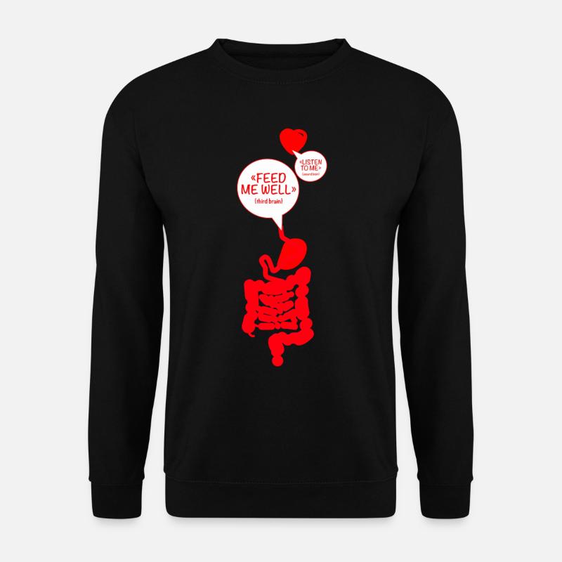 Hirn Herz Darm Verbindung - Unisex Pullover - Schwarz