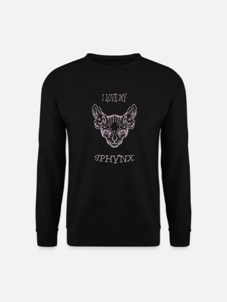 Chat nu Sphynx chat - Sweat-shirt Unisexe - noir